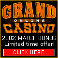 Grand Online Casino is offering New Players a 200% Bonus on your first deposit!